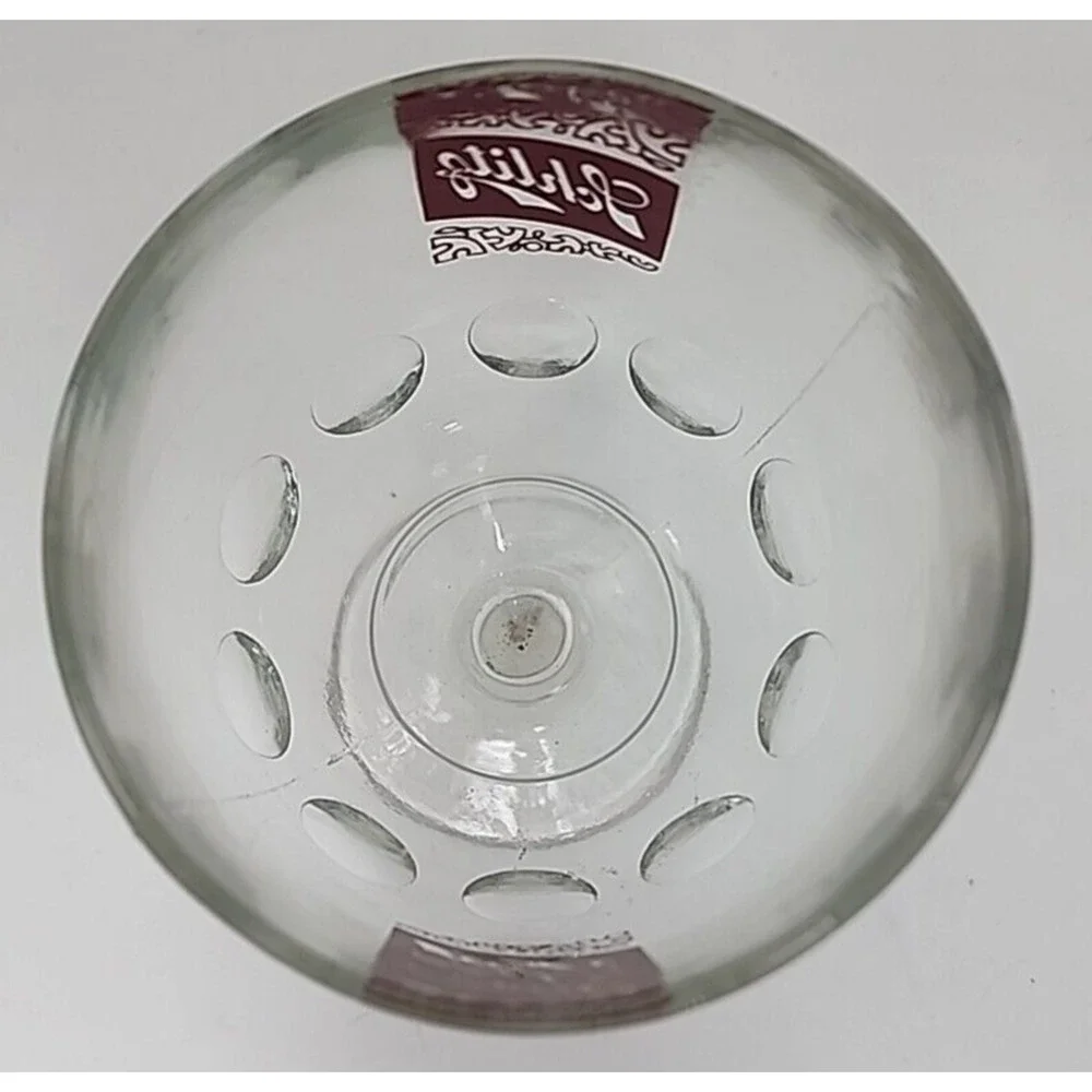 Vtg Schlitz Glass Beer‎ Goblet Thumbprint Streamed Dimples Carnival U272-5